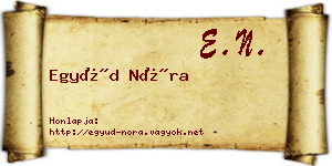 Együd Nóra névjegykártya